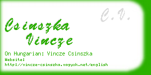 csinszka vincze business card